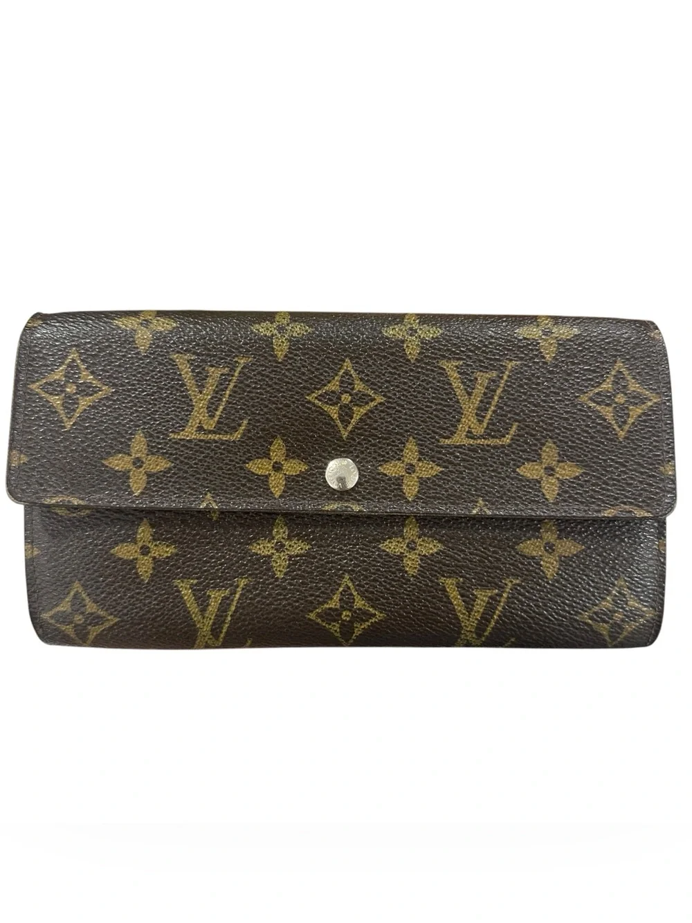Louis Vuitton Sarah Monogram Leather Long Wallet on Chain